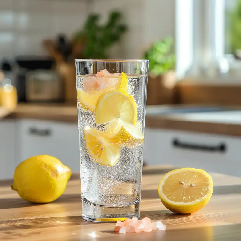 pink salt weight loss drink on breakfast table