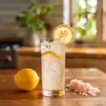 morning routine with pink salt drink
