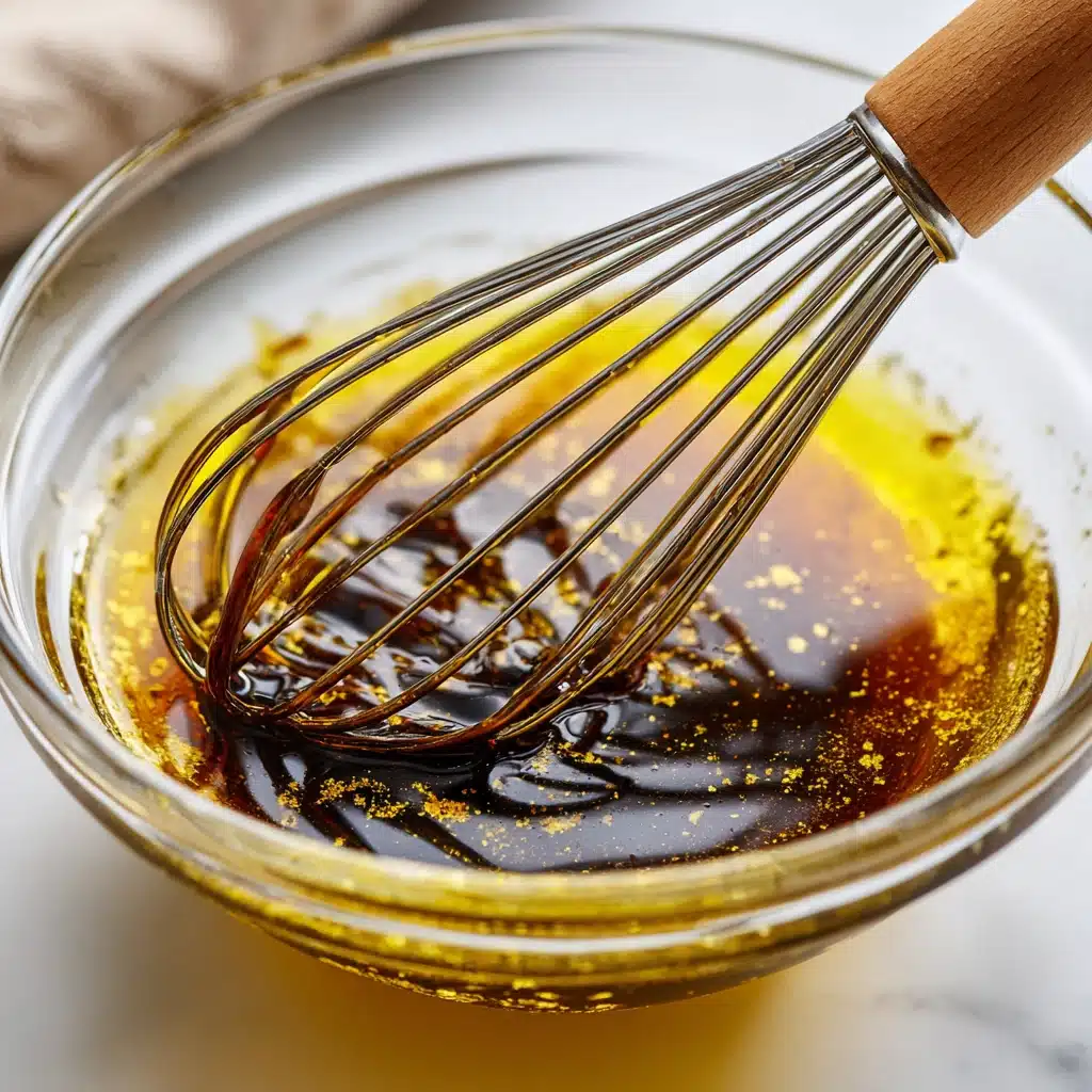 whisking balsamic vinaigrette ingredients