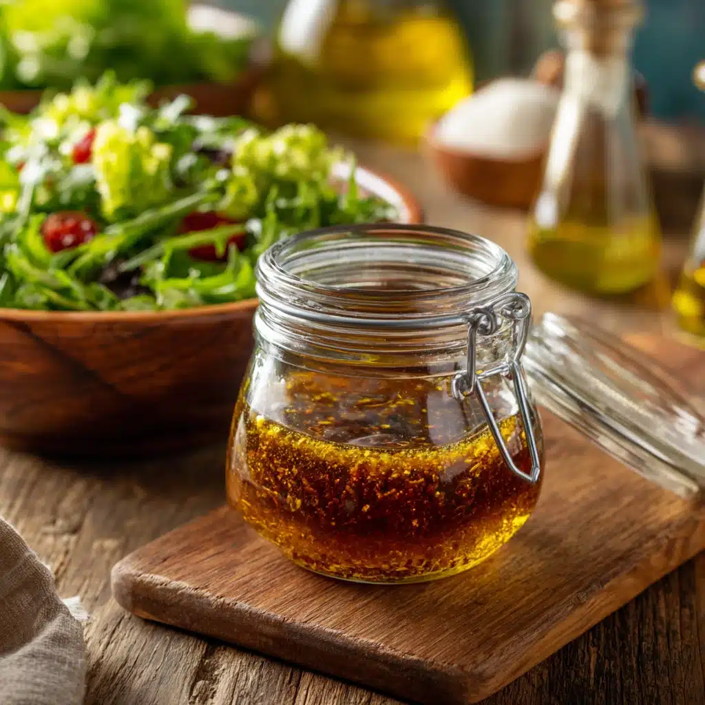 jar of finished low sodium vinaigrette